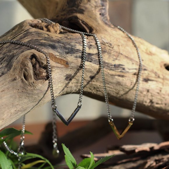 Necklace / 100% stainless steel / 2-tone version (SILVER AND GOLD) - Picture 7 of 8